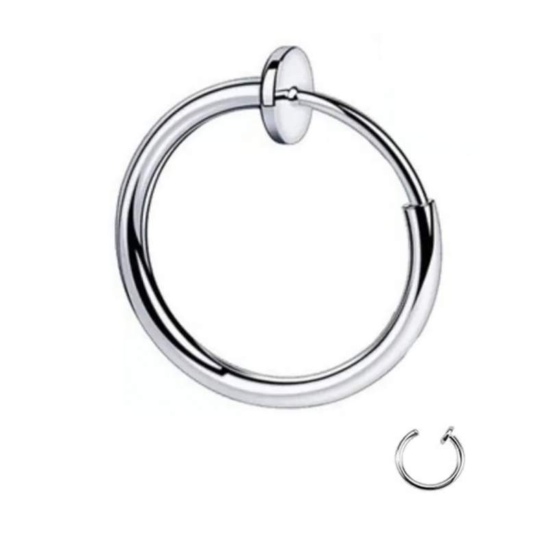 PIERCING 10 MM (INTERIOR) FALSO RETRACTIL ARGOLLITA ACERO QUIRURGICO ARO