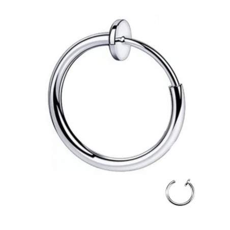 PIERCING 10 MM (INTERIOR) FALSO RETRACTIL ARGOLLITA ACERO QUIRURGICO ARO