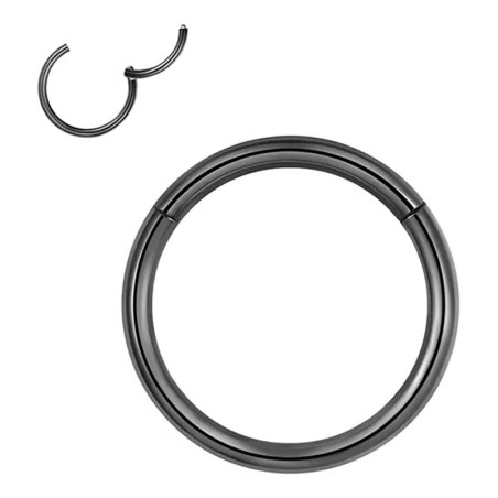 NEGRO UNIDAD 12MM INTERIOR ARGOLLA CLICKER C/ BISAGRA PIERCING