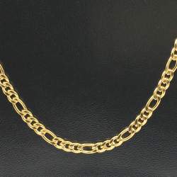 FIGARO PLANA 0.8NK (2.9MM)-45CM DORADO ACERO CADENA