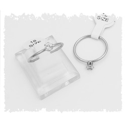 CAJA x36 CHICO BRILLANTE FLEJE REDONDO CUBIC ZIRCON ANILLO