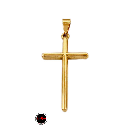 DORADO CRUZ TUBO 20*38MM LARGA DIJE