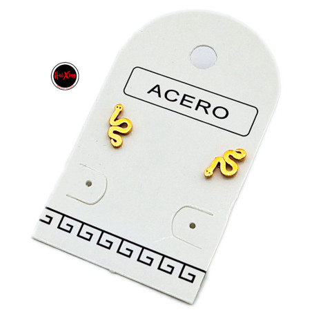 DORADO 1 PAR SERPIENTE DE ARRIBA MINIATURA ARO