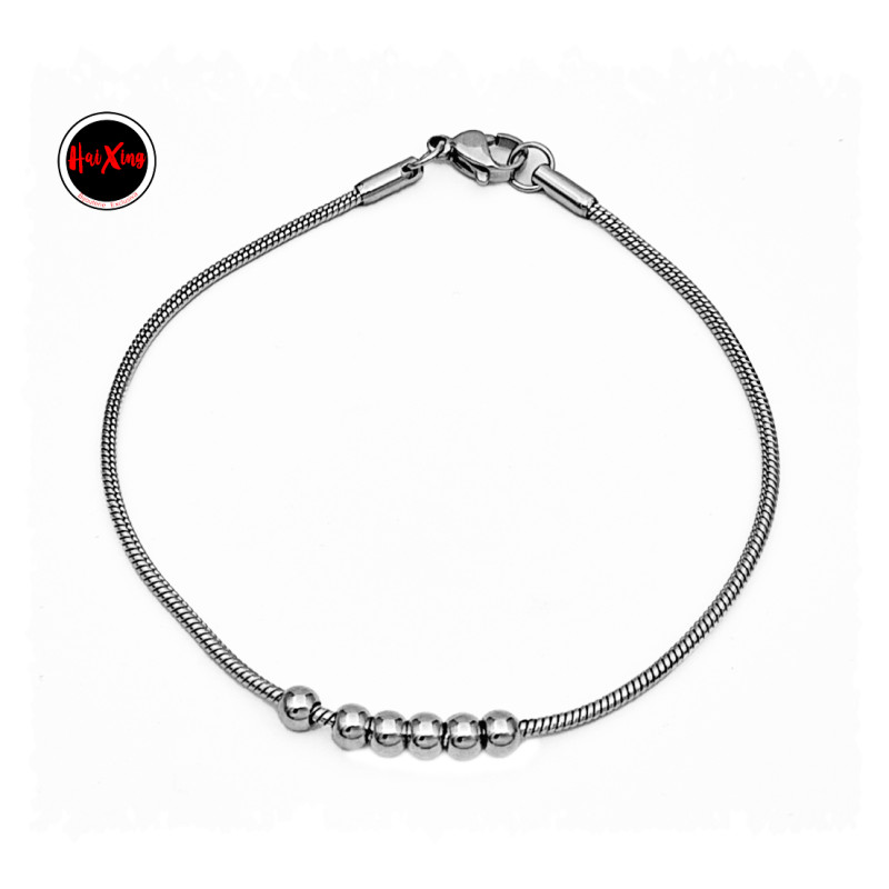 SEIS BOLITAS COLA DE RATA PULSERA 19CM PULSERA