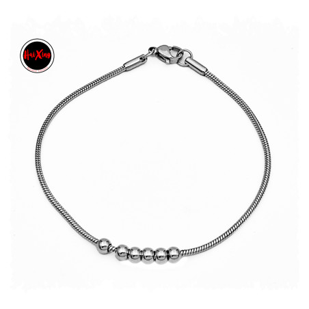 SEIS BOLITAS COLA DE RATA PULSERA 19CM PULSERA