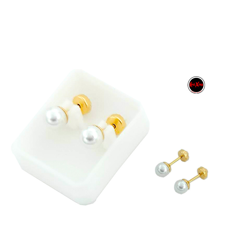 DORADO 5MM ABRIDOR PERLA c/BASE ARO