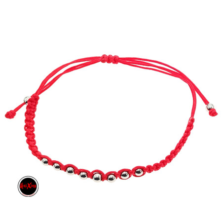 HILO ROJO C/ 8 BOLITAS REGULABLE PULSERA / TOBILLERA
