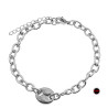 CENTRO OVALADO Y ESLABON GRANDE 18+5 CM PULSERA