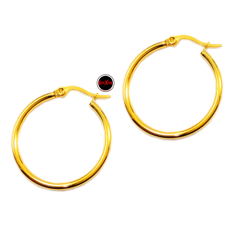 ARGOLLAS 55MM ACERO DORADO CIERRE ITALIANO ARO