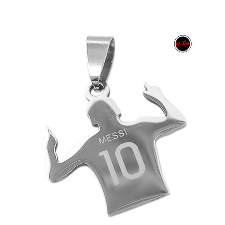 JUGADOR DE FUTBOL 10 MESSI BRAZOS LEVANTADOS DIJE