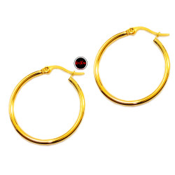 DORADO TIRA X6 PARES C:GRANDE 50-55-60-65-70-75MM ARGOLLAS ACERO DORADO CIERRE ITALIANO ARO