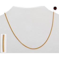 GROUMET PLANA 0.6 (2.15MM APROX.) - 45CM DORADO ACERO CADENA