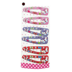 PACK X12 HEBILLAS TIC TAC FANTASIA C/ MARIPOSAS DOS POR COLOR EFECTO BRILLITO