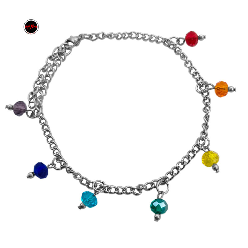 SIETE CHAKRAS 19 + 3 CM PULSERA