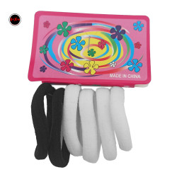 PACK X 72 UNIDADES BLANCO Y NEGRO CLAROS MEDIANAS (3CM DIAMETRO SIN ESTIRAR) COLITAS