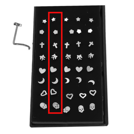 CURVO TIRA X8 FORMAS SURTIDAS DE NARIZ PERNO CURVO NOSTRIL PIERCING