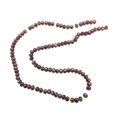 6MM CIRUELA TRASLUCIDO AB CUENTA FACETADA PERFORADA VIDRIO TIRA