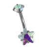 PIERCING OMBLIGO ESTRELLA CRISTAL AB ACERO QUIRURGICO PIERCING