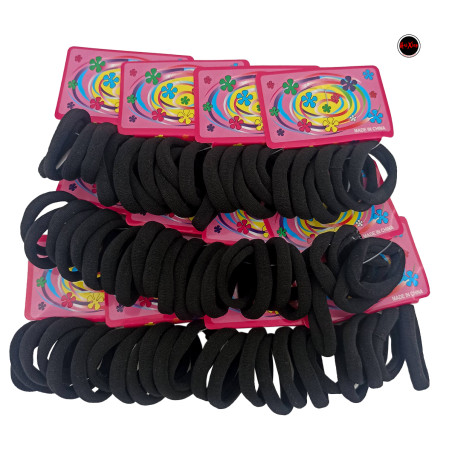 PACK X72 UNIDADES NEGRO 4CM APROX. DIAMETRO SIN ESTIRAR COLITAS