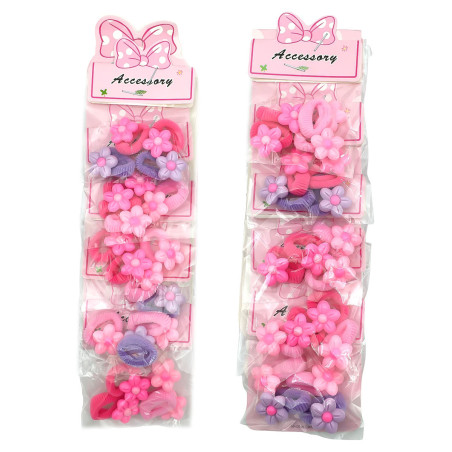 BLISTER x40 UNIDADES FLOR CINCO PETALOS C/ CENTRO DE OTRO COLOR 1.2CM DIAMETRO INTERNO SIN ESTIRAR C:1433 COLITAS