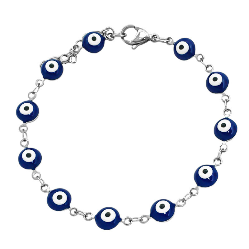 OJOS TURCOS AZULES 18+5 CM PULSERA