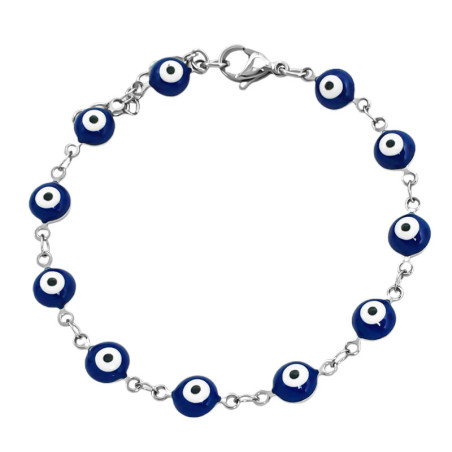 OJOS TURCOS AZULES 18+5 CM PULSERA