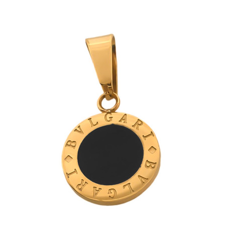 DORADO 15MM TIPO BULGARI CENTRO NEGRO DIJE