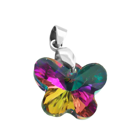 TORNASOLADA 18*15MM MARIPOSA DE CRISTAL FACETADO DIJE