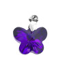 VIOLETA 18*15MM MARIPOSA DE CRISTAL FACETADO DIJE