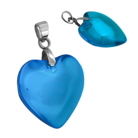 20MM CELESTE TURQUESA CRISTAL TRASLUCIDO BRILLANTE CORAZON DIJE