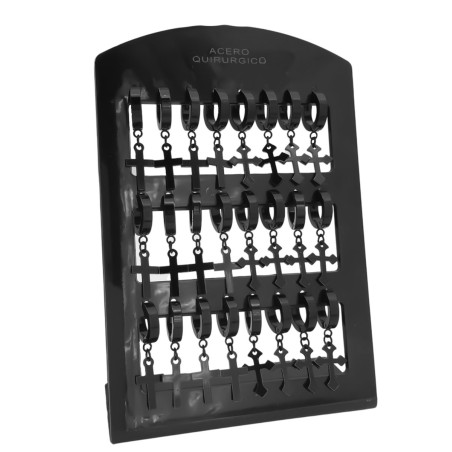 NEGRO BLISTER x12 PRS CRUCES NEGRAS MIXTAS AROS BISAGRA CRUZ SURTIDOS AROS
