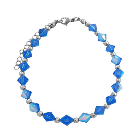 AZUL AB CONO GRANDE Y BOLITA 18+4 CM PULSERA / TOBILLERA