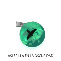 VIOLETA BRILLA EN LA OSCURIDAD ESFERA AGUILA EN EL CIELO DIJE