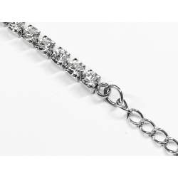 2MM LINEA DE CUBOS C/ STRASS 2MM - 18+6CM  PULSERA / TOBILLERA