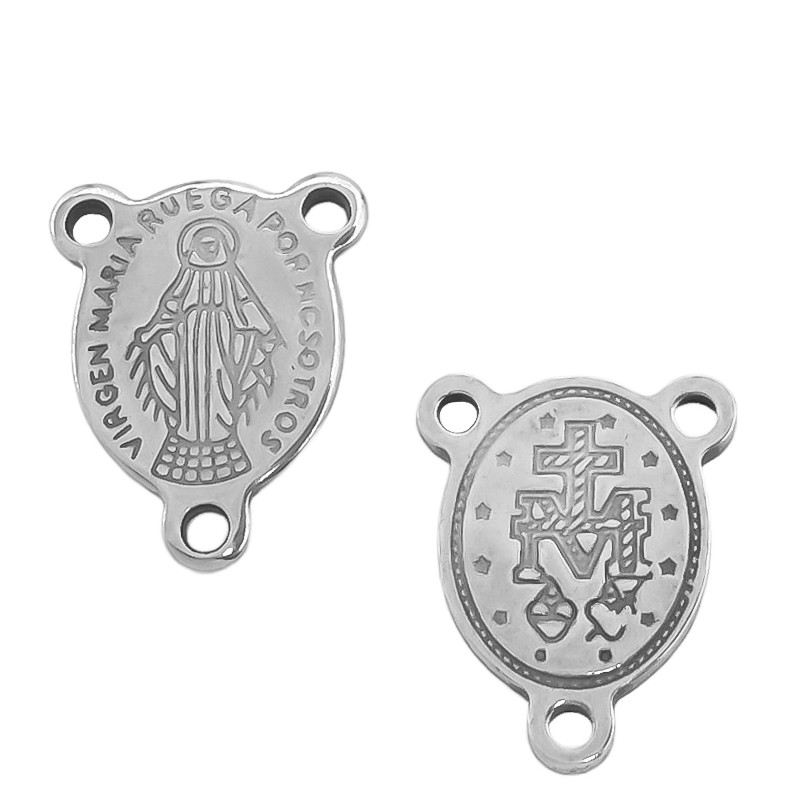 17*21MM CENTRO ROSARIO MEDALLA MILAGROSA DIJE