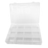 CAJA PLASTICA 16*11CM PROFUNDIDAD 2.6CM 12 DIVISIONES