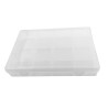 CAJA PLASTICA 16*11CM PROFUNDIDAD 2.6CM 12 DIVISIONES