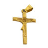 DORADO CRUZ C/ CRISTO EN RELIEVE RECTA 17*29MM DIJE