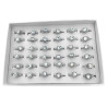 CAJA POR x36 CUADRADO GRANDE DE CUBIC FACETADO C/ SEIS STRASS REDONDOS ANILLO