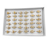 DORADO CAJA POR x36 CUBIC GRANDE CENTRAL Y MUCHOS STRASS EN CIRCULO Y LATERALES ANILLO