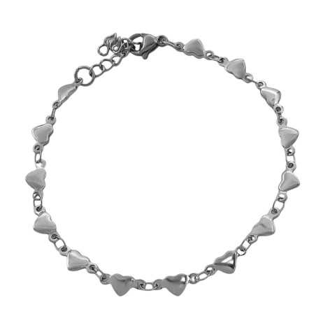 HORIZONTALES 18CM+5CM CORAZONCITOS REGULACION PULSERA TOBILLERA