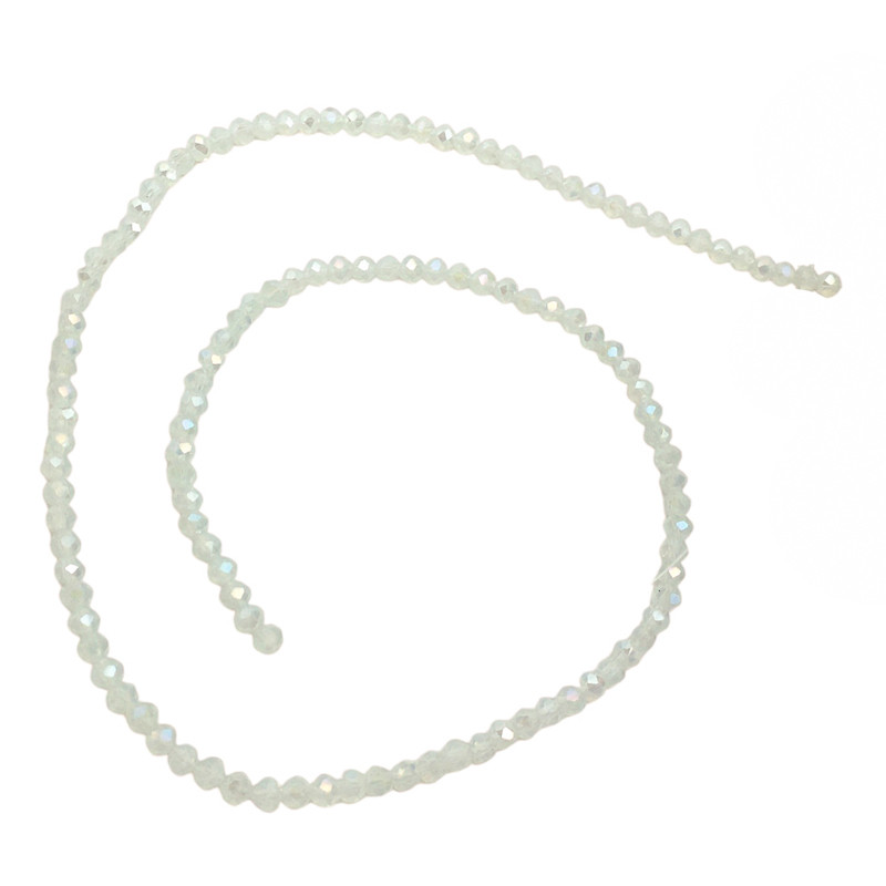 4MM PIEDRA DE LA LUNA TRASLUCIDO AB CUENTA FACETADA PERFORADA VIDRIO TIRA