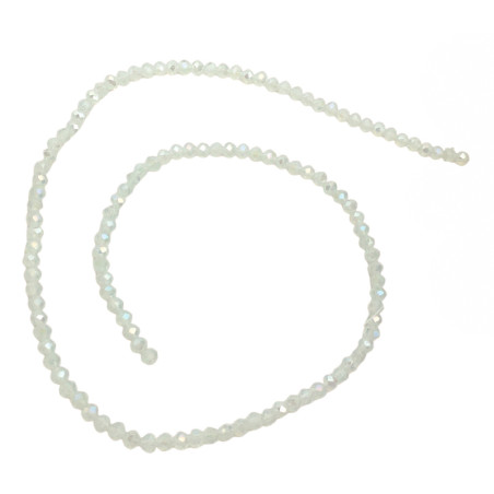 4MM PIEDRA DE LA LUNA TRASLUCIDO AB CUENTA FACETADA PERFORADA VIDRIO TIRA