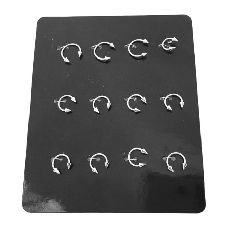 BLISTER 8-10 Y 12MM x12 BULL PUNTA PIERCING