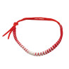 HILO BLANCO ROJO RIVER OJAL ANCHO 5MM-25CM REGULABLE PULSERA / TOBILLERA