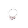 BLANCO C/ TRES CILINDROS STRASS ROSA CRISTAL ARO O ARGOLLITA DE NARIZ NOSE STUO PIERCING