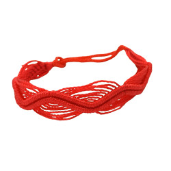 ANCHA ONDA HILO ROJO OJAL ANCHO 10MM-25CM REGULABLE PULSERA / TOBILLERA