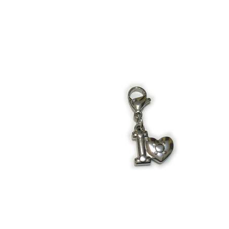 I LOVE YOU C/ MOSQUETON P/ PULSERA DIJE