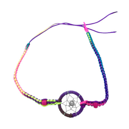 HILO MULTICOLOR C/ ATRAPA SUEÑOS ANCHO 2MM-26CM REGULABLE PULSERA / TOBILLERA