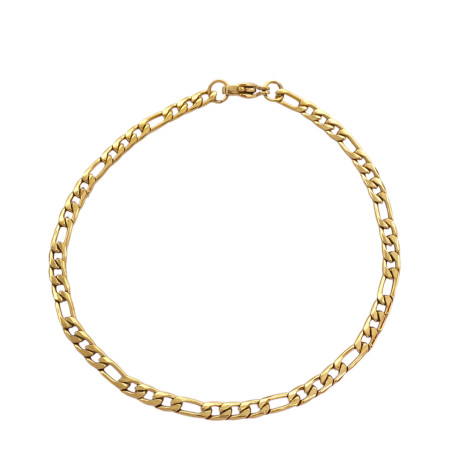 DORADO FIGARO PLANA 1.0NK (3.0MM)- 22CM PULSERA